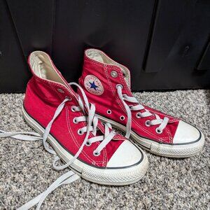 Red high top Converse